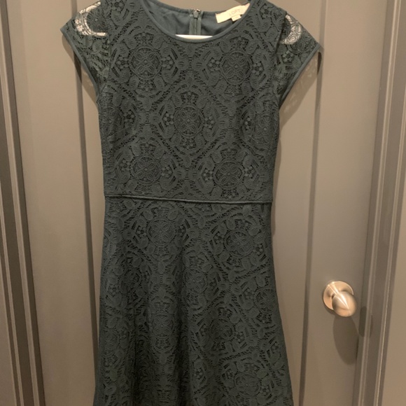 Loft Green Lace Dress - Picture 3 of 3